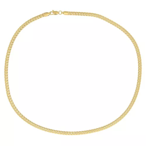 316L Stainless Steel 4mm English mesh choker - Gold Tone x45cm