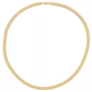 316L Stainless Steel 5.6mm English mesh choker - Gold Tone x45cm