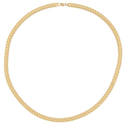 316L Stainless Steel 5.6mm English mesh choker - Gold Tone x45cm