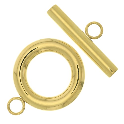 20mm 316L Stainless Steel T Clasp - Gold Tone x1
