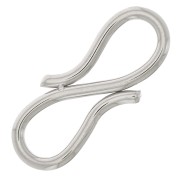 17x7mm 316L Stainless Steel Crochet Clasp x1|raw }}
