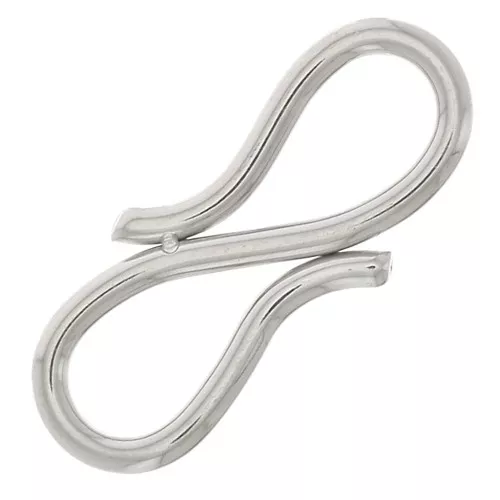 17x7mm 316L Stainless Steel Crochet Clasp x1