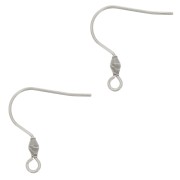 21mm 316L Stainless Steel earwires with open ring x2|raw }}