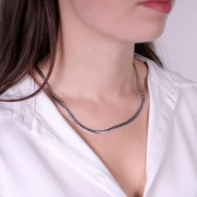 304 Stainless Steel 4mm English mesh choker x45cm