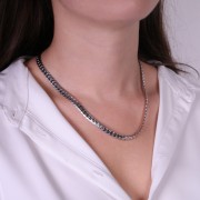 304 Stainless Steel 6mm English mesh choker x45cm