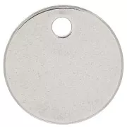 10mm 316L Stainless steel Smooth round charm to engrave x1