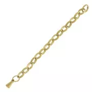 55mm 316L Stainless Steel Extension chain - Belcher chain - Gold plated x1