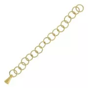 55mm 316L Stainless Steel Extension chain - cable - Gold plated x1