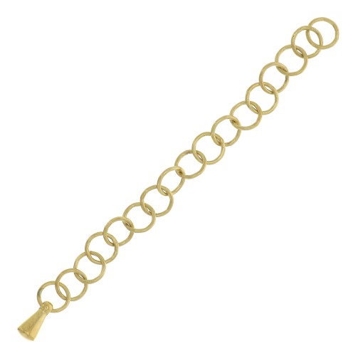 55mm 316L Stainless Steel Extension chain - cable - Gold plated x1