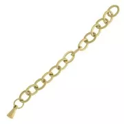 55mm 316L Stainless Steel Extension chain - cable - Gold plated x1