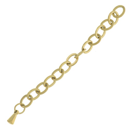 55mm 316L Stainless Steel Extension chain - cable - Gold plated x1