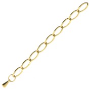 55mm 316L Stainless Steel Extension chain - Rombo - Gold plated x1
