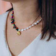 55mm 316L Stainless Steel Extension chain - Rombo - Gold plated x1