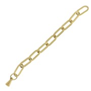 55mm 316L Stainless Steel Extension chain - Rectangular - Gold plated x1