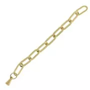 55mm 316L Stainless Steel Extension chain - Rectangular - Gold plated x1