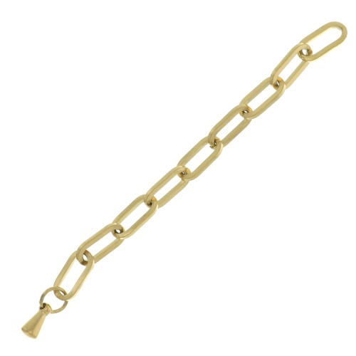 55mm 316L Stainless Steel Extension chain - Rectangular - Gold plated x1