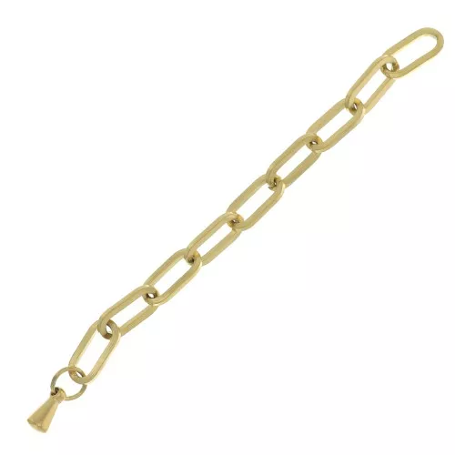 55mm 316L Stainless Steel Extension chain - Rectangular - Gold plated x1