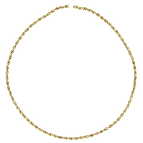 3.8mm 304 Stainless Steel Rope Mesh Chain - Gold Tone x50cm