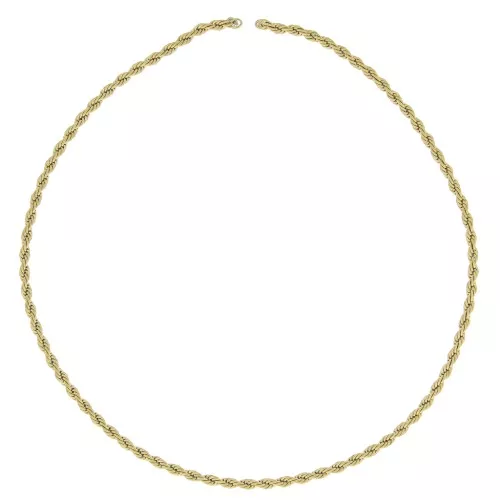 3.8mm 304 Stainless Steel Rope Mesh Chain - Gold Tone x50cm