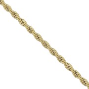 3.8mm 304 Stainless Steel Rope Mesh Chain - Gold Tone x50cm