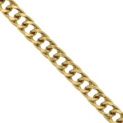 7.75mm 316L Stainless Steel Curb Mesh Chain - Gold Tone x50cm