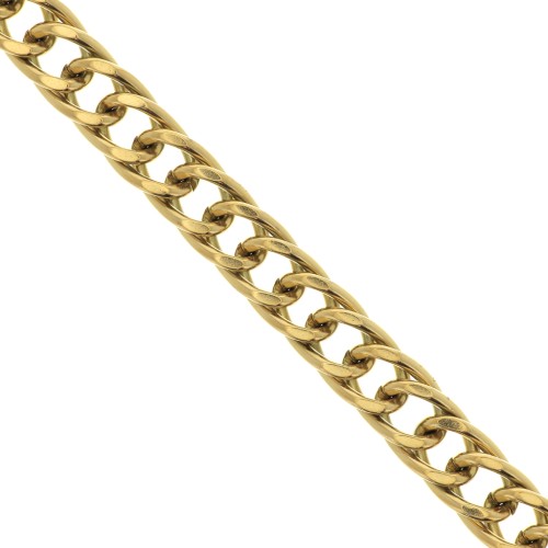7.75mm 316L Stainless Steel Curb Mesh Chain - Gold Tone x50cm