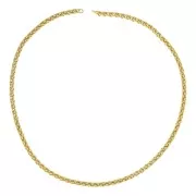4.5mm 304 Stainless Steel Palmier Mesh Chain - Gold Tone x50cm