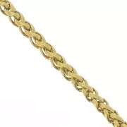 7.8mm 304 Stainless Steel Palmier Mesh Chain - Gold Tone x50cm