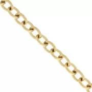 6mm 316L Stainless Steel cable Mesh Chain - Gold Tone x50cm