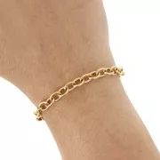 6mm 316L Stainless Steel cable Mesh Chain - Gold Tone x50cm