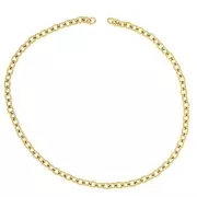 7.4mm 316L Stainless Steel cable Mesh Chain - Gold Tone x50cm