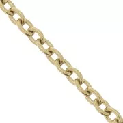 7.4mm 316L Stainless Steel cable Mesh Chain - Gold Tone x50cm