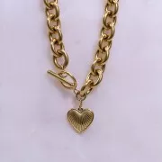 7.4mm 316L Stainless Steel cable Mesh Chain - Gold Tone x50cm