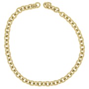 11.9mm 316L Stainless Steel cable Mesh Chain - Gold Tone x50cm