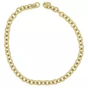11.9mm 316L Stainless Steel cable Mesh Chain - Gold Tone x50cm