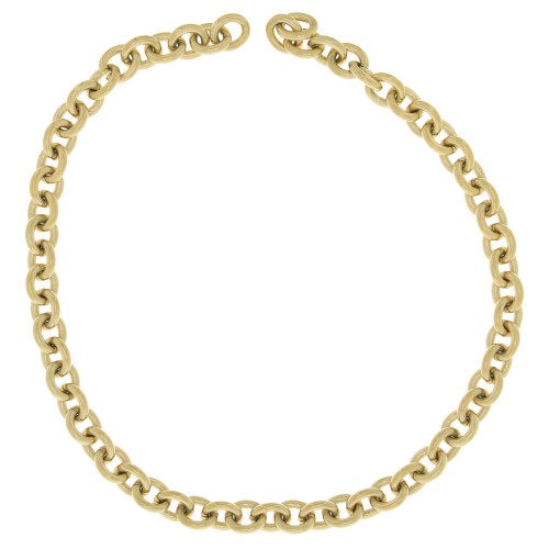 11.9mm 316L Stainless Steel cable Mesh Chain - Gold Tone x50cm