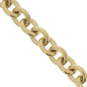 11.9mm 316L Stainless Steel cable Mesh Chain - Gold Tone x50cm