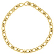 13.8mm 316L Stainless Steel cable Mesh Chain - Gold Tone x50cm|raw }}