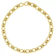 13.8mm 316L Stainless Steel cable Mesh Chain - Gold Tone x50cm