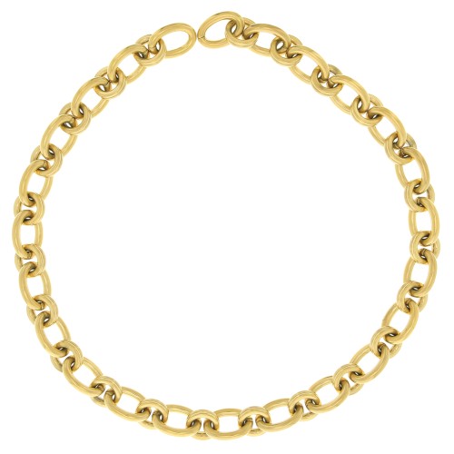 13.8mm 316L Stainless Steel cable Mesh Chain - Gold Tone x50cm