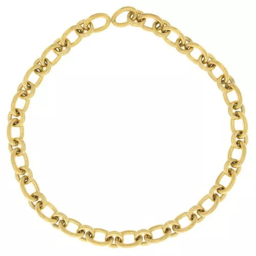 13.8mm 316L Stainless Steel cable Mesh Chain - Gold Tone x50cm