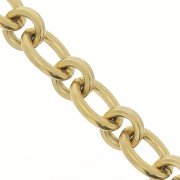 13.8mm 316L Stainless Steel cable Mesh Chain - Gold Tone x50cm