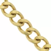 15mm 316L Stainless Steel Curb Mesh Chain - Gold Tone x50cm