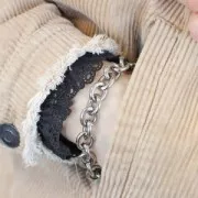 11.9mm 316L Stainless Steel cable Mesh Chain x50cm