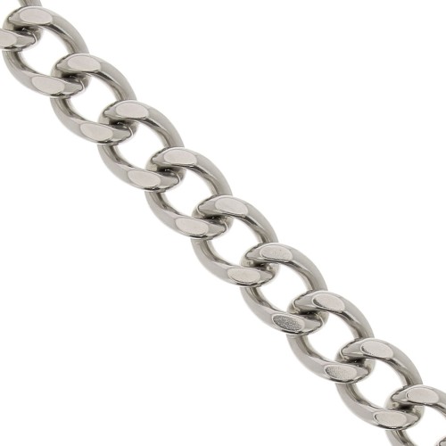 Curb chain 15 mm in stainless steel 316L x50cm