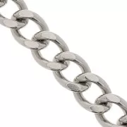 Curb chain 15 mm in stainless steel 316L x50cm