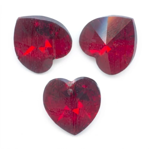 PureCrystal 6228 Hearts Siam AB 10,3x10mm x6