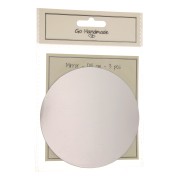 Set of 3 round soft mirrors 10 cm - for making children's toys x1|raw }}