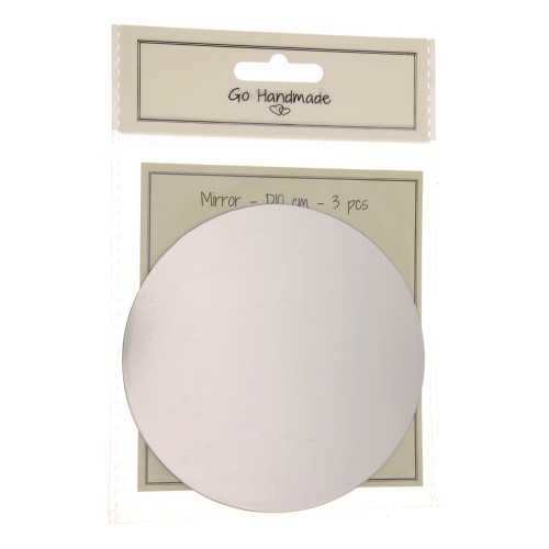 Set of 3 round soft mirrors 10 cm - for making children's toys x1