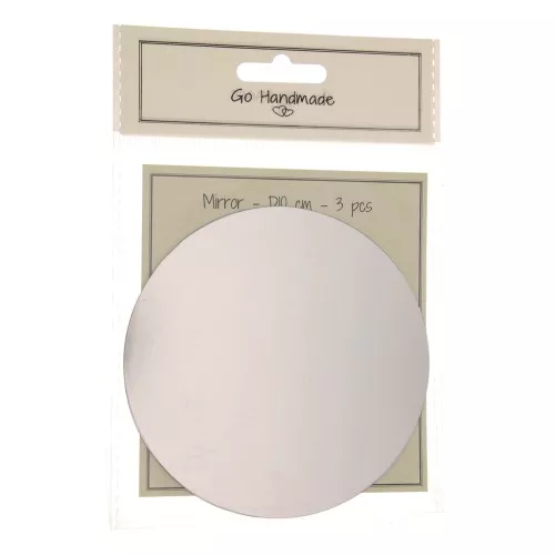 Set of 3 round soft mirrors 10 cm - for making children's toys x1